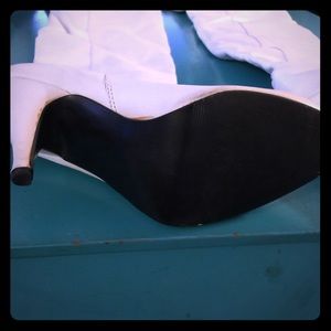 White upper leather Thigh High Boots size 8